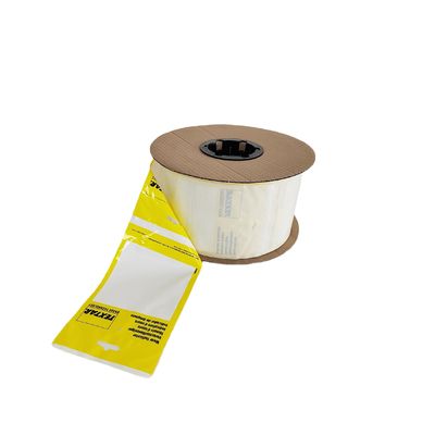 Op maat gedrukte LDPE-plastic voorgeopende polyzakken op een rolventilator gevouwen geperforeerde autozak