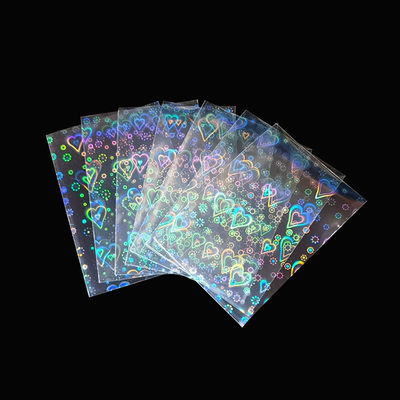 Custom Clear Holographic Card Beschermende mouwen 66x91mm Sportkaart Plastic mouwen