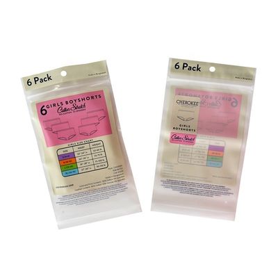 PET / CPP Custom Printed Zip Lock Bags Plastic Packaging Bags voor kleding en schoenen