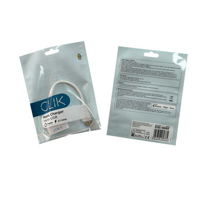 Gepersonaliseerde dikte OEM Plastic Ziplock Hanging Bag voor waterdichte mobiele telefoonhoesje