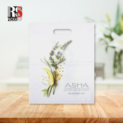 Custom Mylar Die Cut Handle Poly Bags Recycleerbare plastic cadeautas Shopping Bag