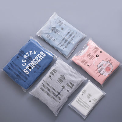 CPE / PE / PPE Printed Poly Bag Vochtbestendige Mylar Frosted Zip Lock Bags voor kleding