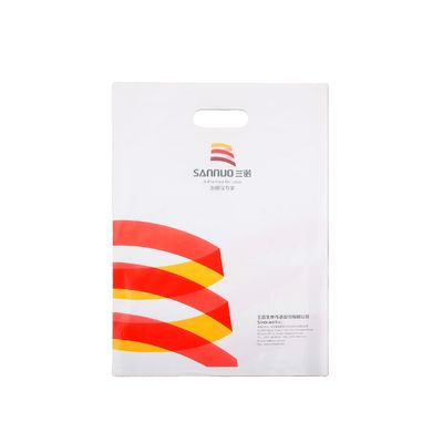 LDPE plastic inkopenzakken met handvat en gepersonaliseerd logo