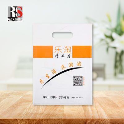 LDPE plastic inkopenzakken met handvat en gepersonaliseerd logo