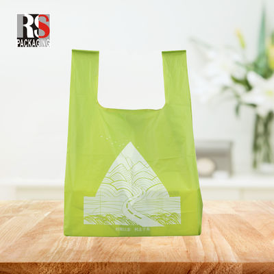 Recycled T-Shirt Patch Handle Plastic Bags voor boodschappen Kleur op maat