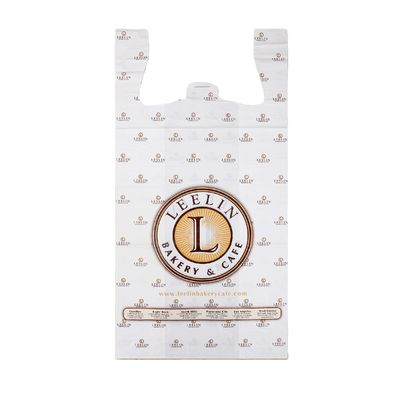Op maat gemaakte maat Die Cut Handle Plastic Bags T-Shirt Shopping Bags voor de vrije tijd