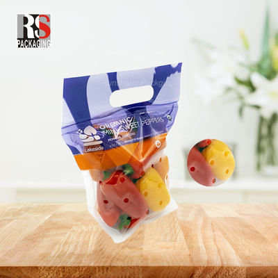 CPP OPP polyethyleen micro geperforeerd rits slot plastic zak voor verse groenten
