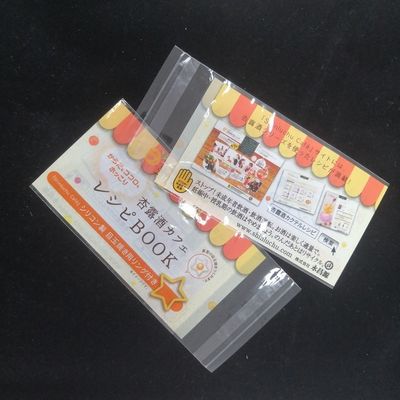 Gift Craft Transparante Stand Up Pouch Zelfklevende Opp Bag Met Hoofdstuk Voor Stationery