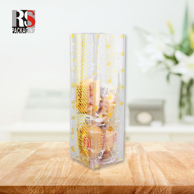 Bread Crossed Square Bottom PP Bags Plastic OPP Food Packaging Bopp Block Bottom Bags voor taart