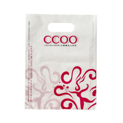 Die Cut Handle Custom Logo Printed LDPE Grocery Bags Plastic Merchandise Bags