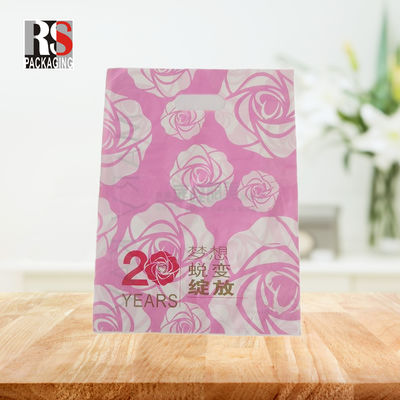 Die Cut Handle Custom Logo Printed LDPE Grocery Bags Plastic Merchandise Bags