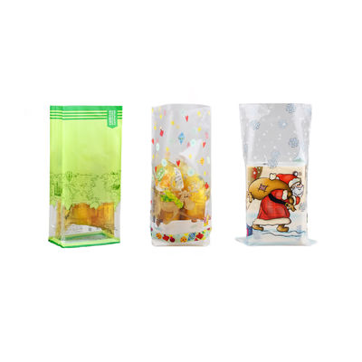 Custom Clear Flat Bottom Cellophane Bags Flat Bottom Stand Up Pouch voor snoep