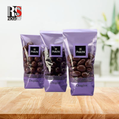 Custom Chocolate Mylar verpakkingszakken opvouwbaar opstaande zip slot zak