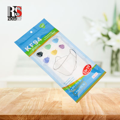 RS31-1 3 lagen gelamineerde poly zak Plastic Zip Lock verpakkingszak voor gezichtsmasker