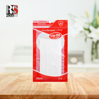 RS31-1 3 lagen gelamineerde poly zak Plastic Zip Lock verpakkingszak voor gezichtsmasker
