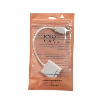 Draadlijn Verpakking Duidelijke Stand Up Zipper Bag Vochtbestendig Voor USB-kabelverpakking