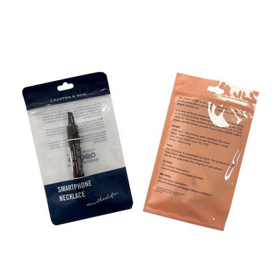 Draadlijn Verpakking Duidelijke Stand Up Zipper Bag Vochtbestendig Voor USB-kabelverpakking