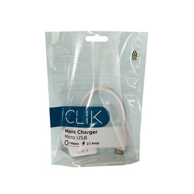 Draadlijn Verpakking Duidelijke Stand Up Zipper Bag Vochtbestendig Voor USB-kabelverpakking