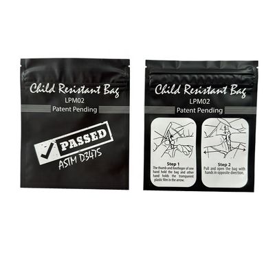 Matte geurbestendige Mylar Stand Up Foil Zip Lock Mylar Pocket Bag Kinderwaardig