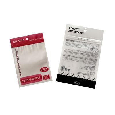 Elektronisch verpakken Doorzichtige voorkant van plastic ziplock zakken gemaakt van OPP / CPP materiaal structuur
