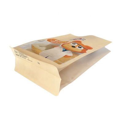 Side Gusseted Flat Bottom Food Packaging Bag voor poeder Snack Cookie Nuts Cereal Spice