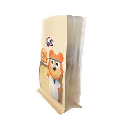 Side Gusseted Flat Bottom Food Packaging Bag voor poeder Snack Cookie Nuts Cereal Spice