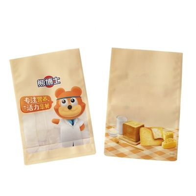 Side Gusseted Flat Bottom Food Packaging Bag voor poeder Snack Cookie Nuts Cereal Spice