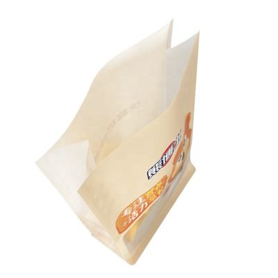 Side Gusseted Flat Bottom Food Packaging Bag voor poeder Snack Cookie Nuts Cereal Spice