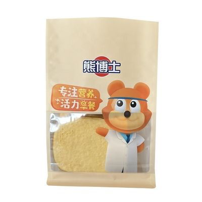 Side Gusseted Flat Bottom Food Packaging Bag voor poeder Snack Cookie Nuts Cereal Spice