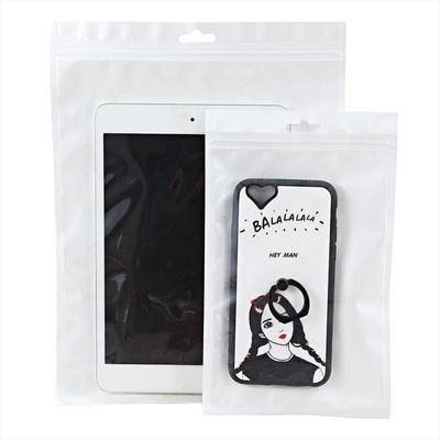 Glanzende heldere plastic zak voor mobiele telefoonhoesjes en USB-kabels