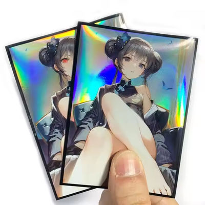 Holografische 61x91mm dekbeschermers Custom Mtg Card Sleeves For MTG TCG Yugioh Printed Art