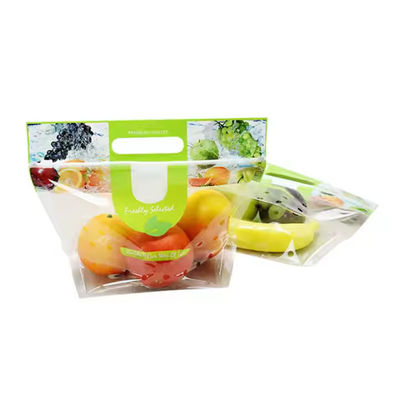 Micro-perforatie fruitverpakkingszakjes met ventilatiegaten en draaghandvat