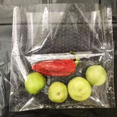 Micro Geperforeerde Hdpe Transparante Poly Plastic Zak Voor Groente Fruit