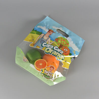 Op maat gemaakte voedselkwaliteit kunststof anti-nevel zak transparante vers groente fruit opslag verpakkingszak met rits handvat