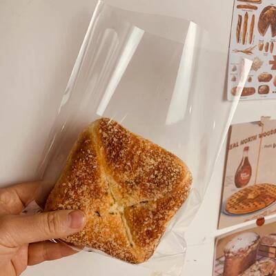 Geprinte op maat gemaakt logo Transparent Opp Bread Packaging Bag Bread Loaf Plastic Packaging Bags