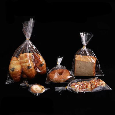 Custom Transparent LDPE Wicket Bread Bag voor bakkerijopslag OPP Sandwiches Broodzakken Print Food Packaging Bag met Twist