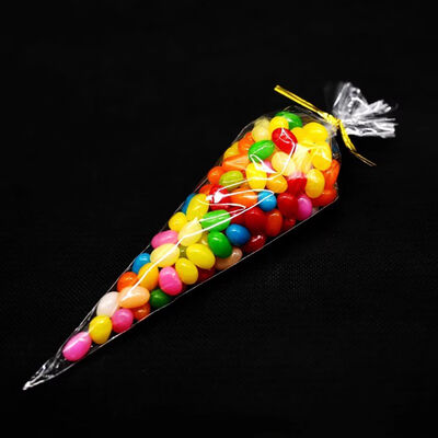 Cello Cellophane Candy Cone Bag Speciale vorm Popcorn Bag Driehoek Plastic Clear Pastry Bag