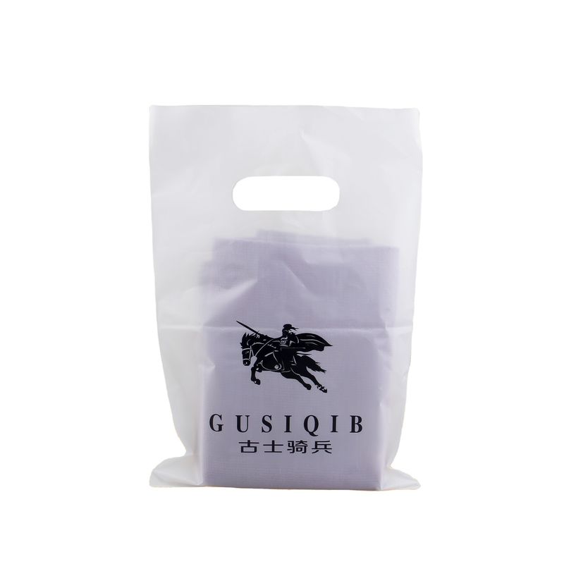 Custom Mylar Die Cut Handle Poly Bags Recycleerbare plastic cadeautas Shopping Bag