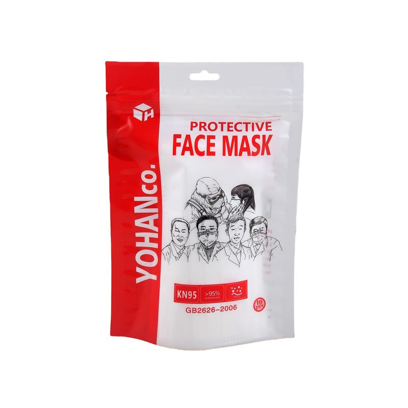 RS31-1 3 lagen gelamineerde poly zak Plastic Zip Lock verpakkingszak voor gezichtsmasker