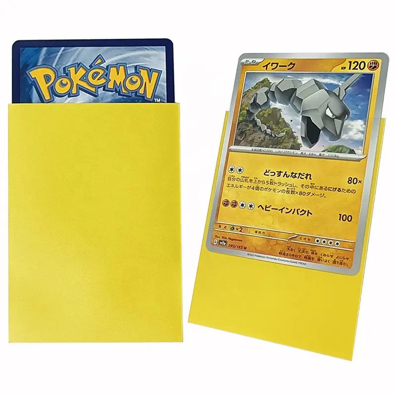 Gele matte standaardgrootte 66x91mm matte kaartbeschermer MTG Game Trading Card Holder