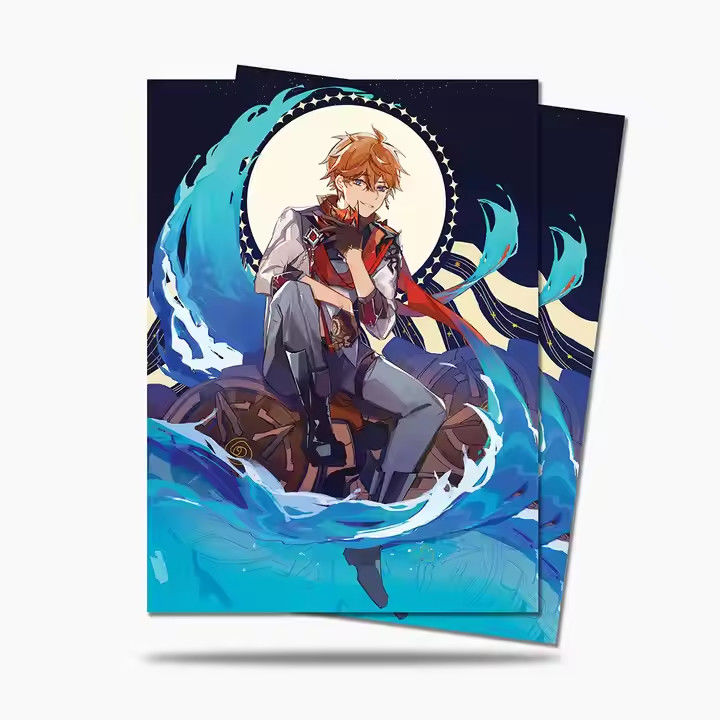 Gepersonaliseerde 61x91mm Sport Print Anime Kaarthouder Logo Print Trading Card Sleeves Custom