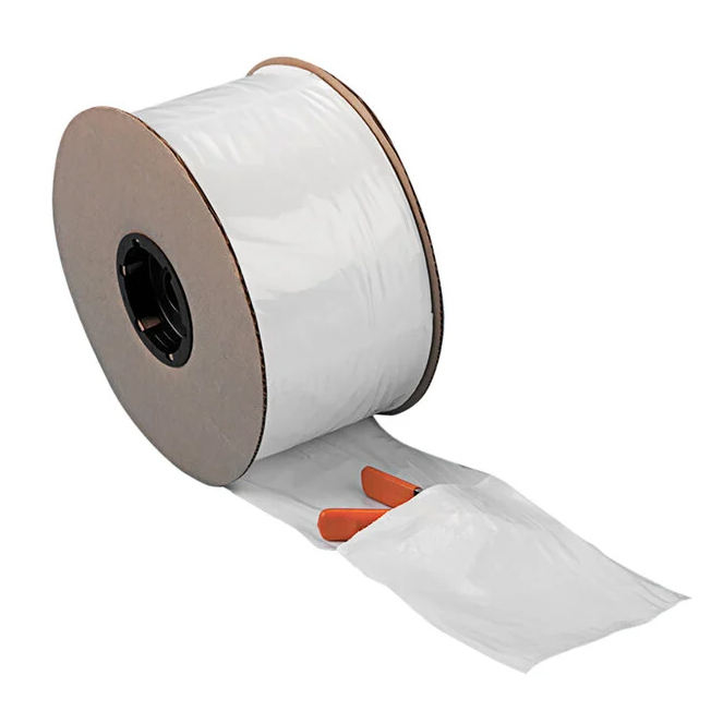 Aangepaste voorgeopende PE polyzakken op rol voor automatische zakjessystemen